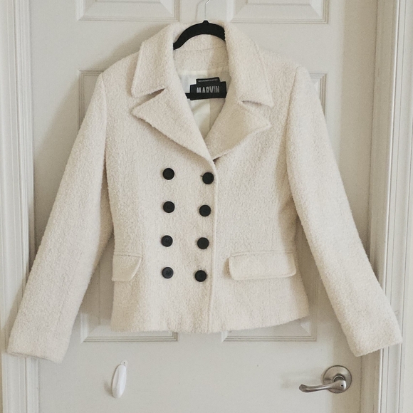 Marvin Richards Jackets & Blazers - Marvin Richards Cream Jacket Coat Elegant Wear Elegant Wear Career Minimalist